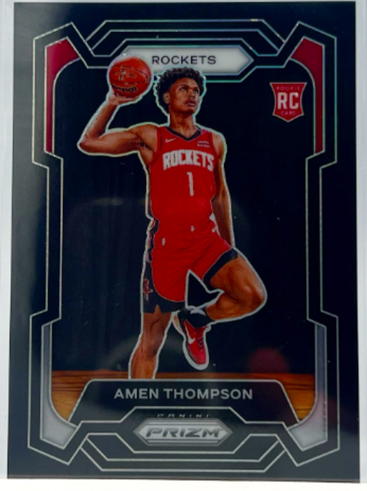 2023 Prizm Amen Thompson True Black 1/1 rookie card