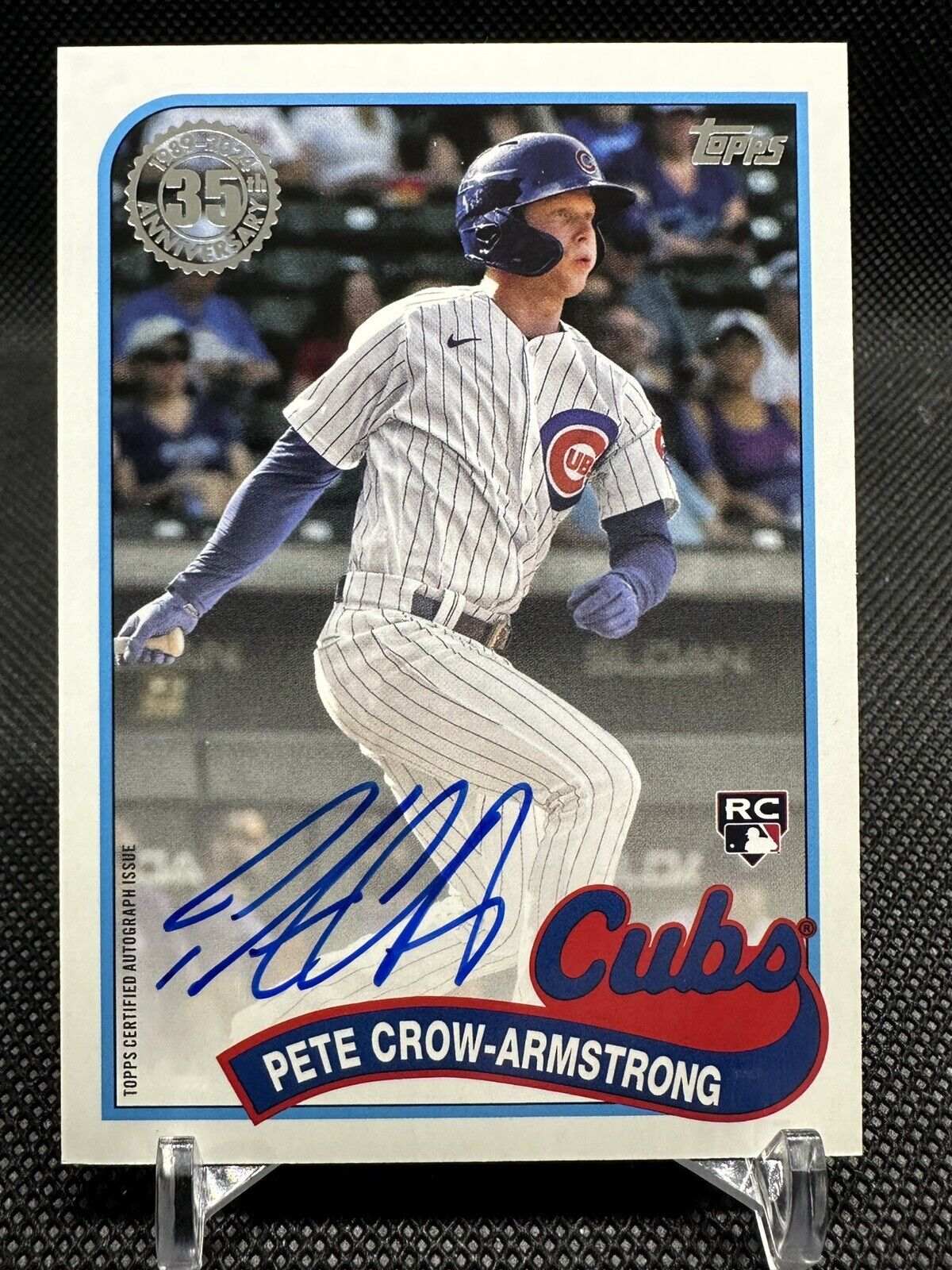 2024 Topps Series 1 Pete Crow-Armstrong 1989 Baseball Autograph rookie card