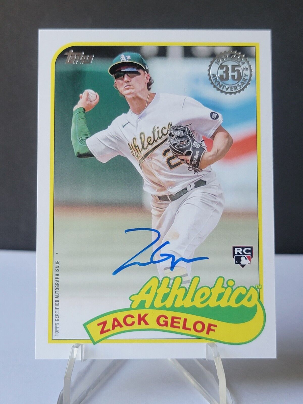 2024 Topps Series 1 Zack Gelof 1989 Baseball Autograph rookie card
