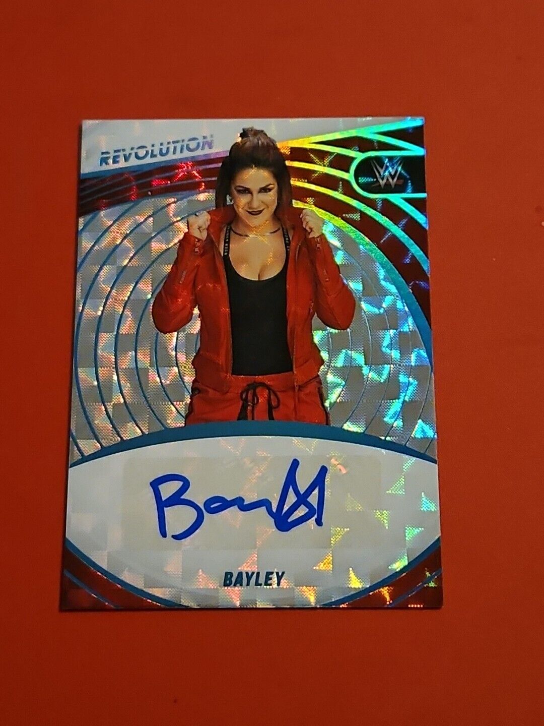 2023 Panini WWE Revolution Bayley Autograph Kaleido 1/1 card