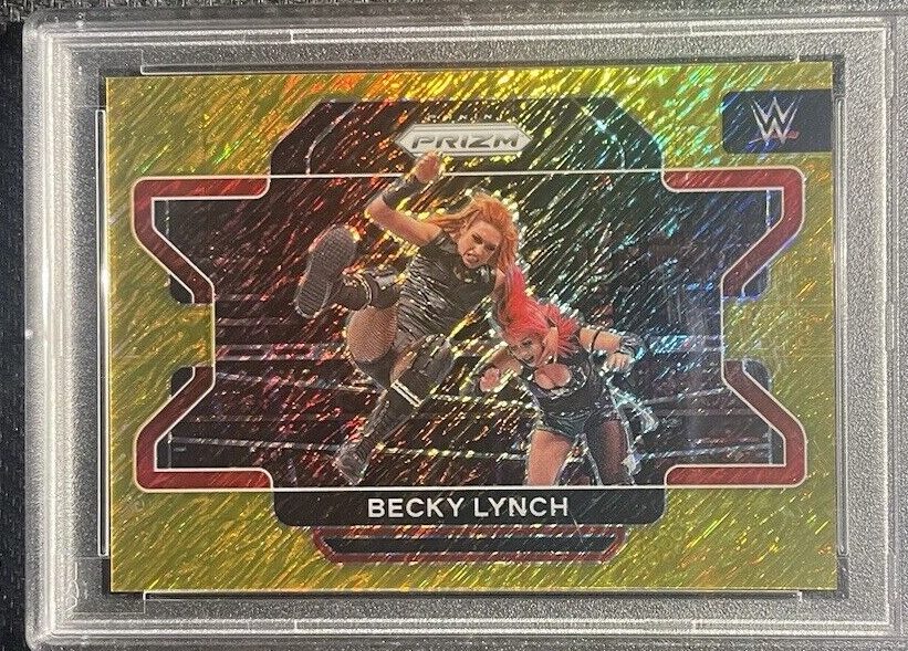 2022 Prizm WWE Becky Lynch Gold Shimmer FOTL PSA 10