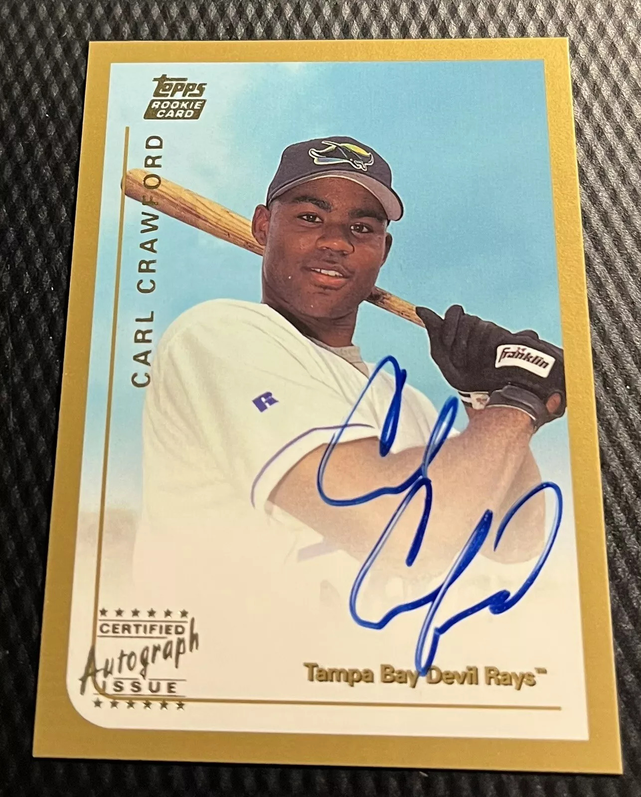1999 Topps Traded Carl Crawford Autograph Rookie Card