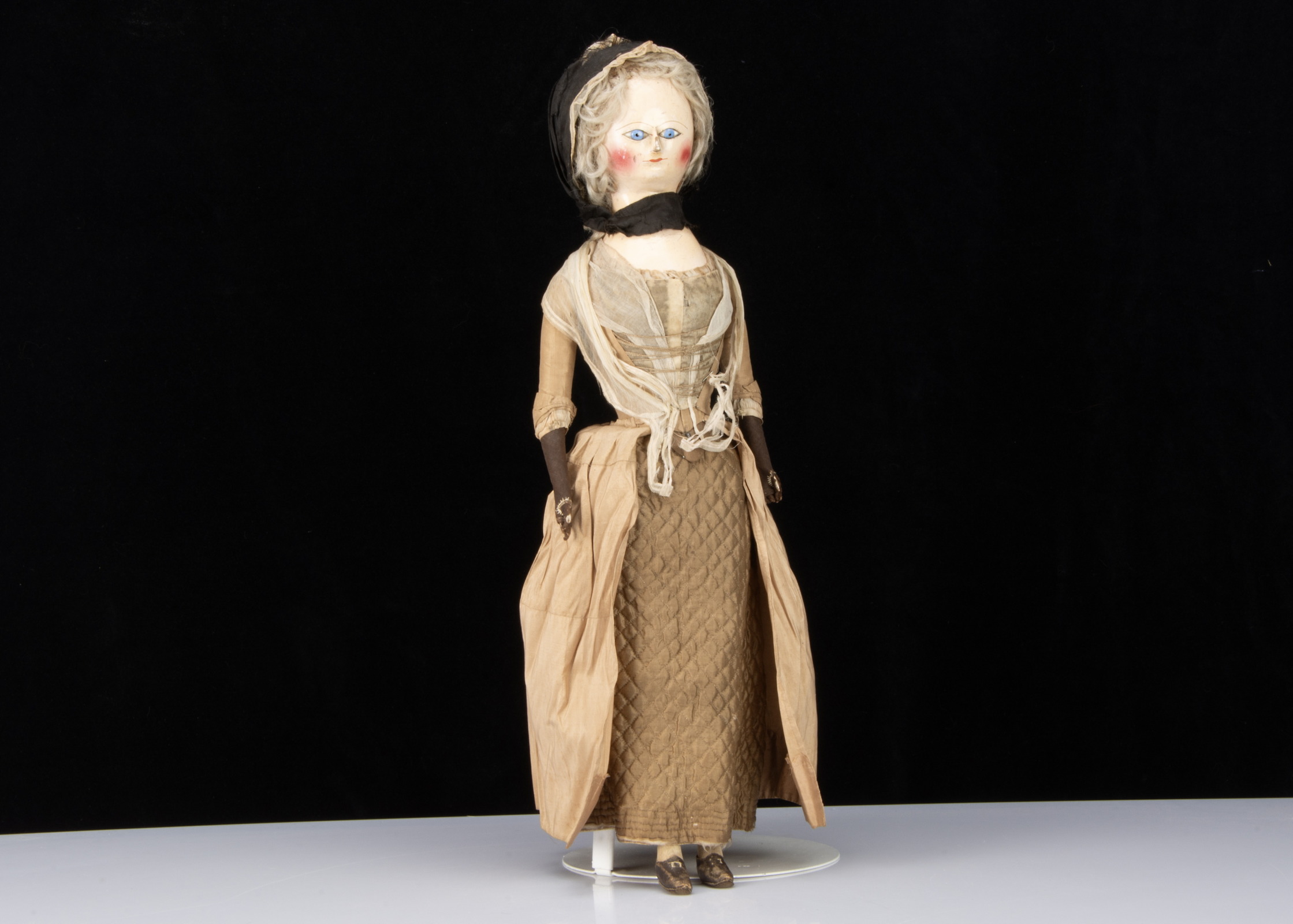A rare and fine 1780s English wooden doll. Photo released May 2 2024